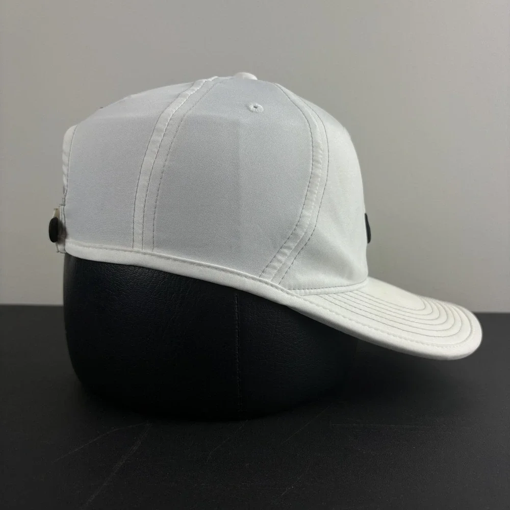 Nike Featherlight Dri-Fit Hat White Black Swoosh Tennis Running Cap Adjustable